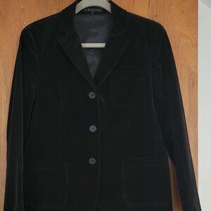 Theory Wide Wale Corduroy Blazer Brown Size 12 | 98% Cotton | Lined | Y2K Vintag